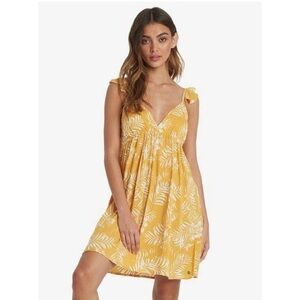 Roxy Yellow Floral Sundress Size M